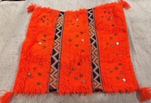 coussin Marocain Moroccan Orange Pillow Cover