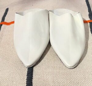 Moroccan white slippers Moroccan white slippers