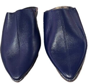 moroccan men slippers in blue moroccan men slippers in blue