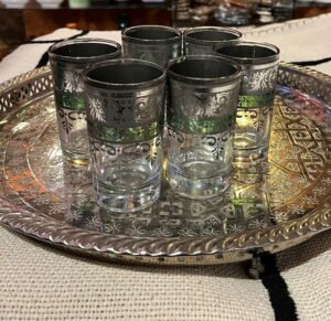 Moroccan silver tea glasses Moroccan silver tea glasses