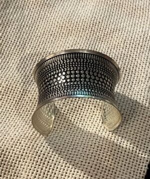 Sterling Silver Stamped Bracelet Sterling Silver Stamped Moroccan Bracelet
