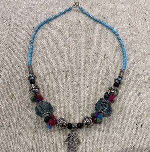 hamsa hand necklace women's charm necklace
