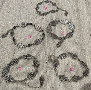 silver hamsa charm hand Fatima bracelet silver hamsa charm hand Fatima bracelet
