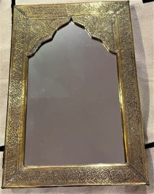 Moroccan brass mirror Moroccan brass mirror