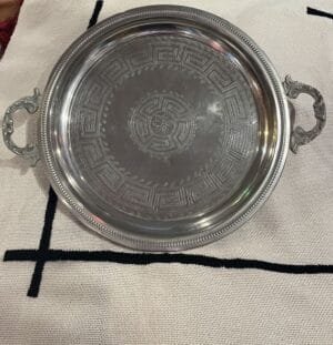 moroccan vintage silver tray Our Moroccan antique silver tray is a stunning blend of history and art.
