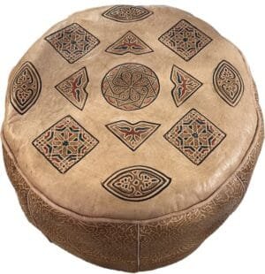pouf marocain en cuir tan pouf marocain en cuir tan