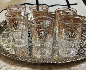gold moroccan tea glasses gold moroccan tea glasses