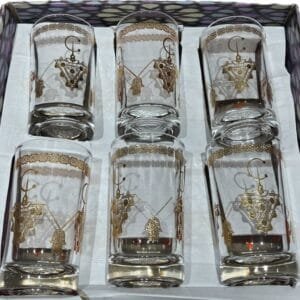 hamsa-gold-tea- glasses verres khamsa dores