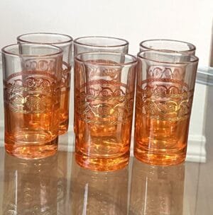 orange moroccan tea glasses orange moroccan tea glasses