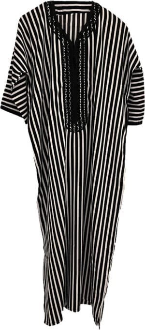 striped kaftan black and white striped kaftan black and white