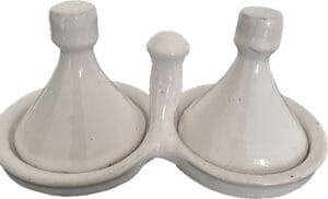white mini tagine tajine pour sel et cumin