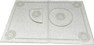 gold-tray-cover-teapot-handle-placemat ensemble pour couvrir plateau de service – housse et base pour theiere