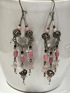 Berber-pink-earrings boucles oreilles roses