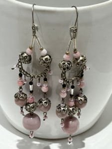 boucles-oreilles-berberes-roses Boucles d'oreilles berbères marocaines artisanales roses