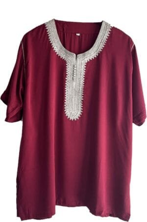 Moroccan-men's-red-tunic1 tunique rouge marocaine homme faite main