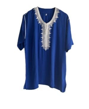 tunique-marocaine-blue Moroccan woman blue tunic