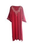 caftan-marocain-rouge-à-broderie-dorée Red moroccan kaftan-gold embroidery