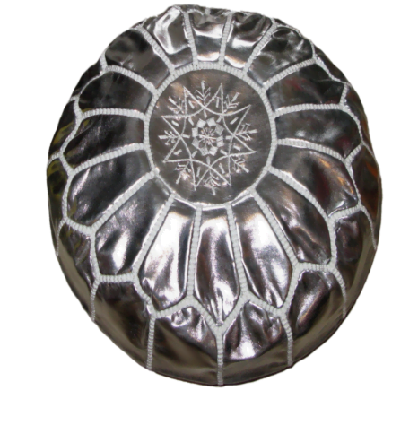 Moroccan silver pouf Moroccan silver pouf