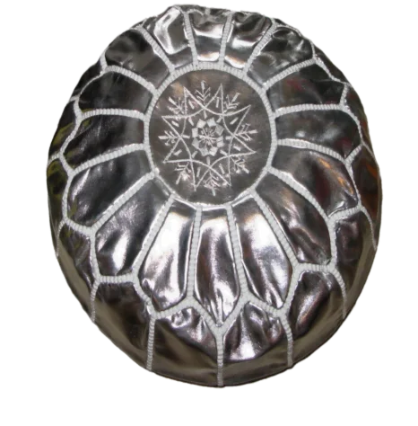 Moroccan silver pouf Moroccan silver pouf