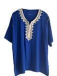 moroccan-mens-tunic tunique blue marocaine authentique