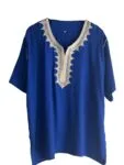 moroccan-mens-tunic tunique blue marocaine authentique