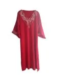 caftan-marocain-rouge-à-broderie-dorée Red moroccan kaftan-gold embroidery